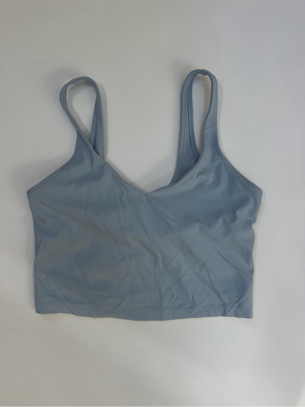 Lululemon Light Blue Longline Sports Bra Tank Top Size 8